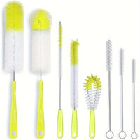 8-Piece Bottle Brush Set – Multi-Size Cleaning Brushes for Glasses, Wine, Kettles, Bottles & Test Tubes.