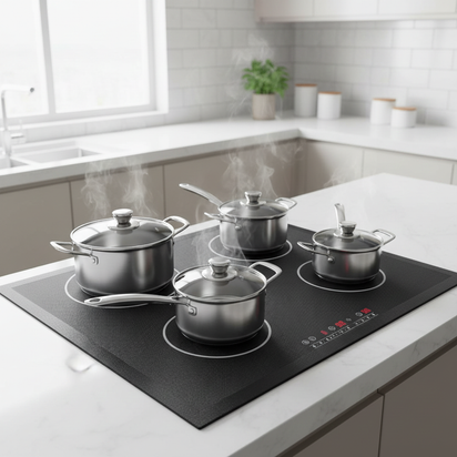 Induction Hob Protector Mat Translucent Mesh Silicone Fiberglass 78 x 52 cm