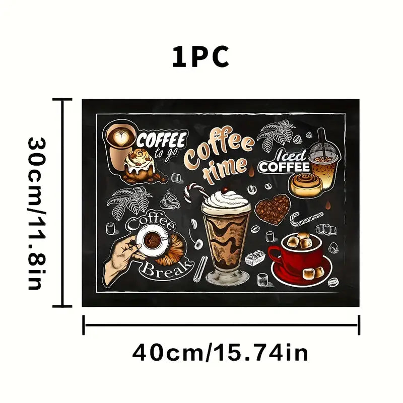 Coffee Maker Machine Mat -Themed Dish Drying Mat