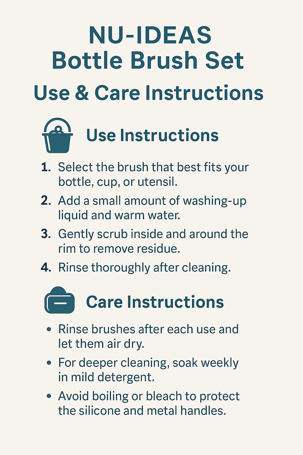 8-Piece Bottle Brush Set – Multi-Size Cleaning Brushes for Glasses, Wine, Kettles, Bottles & Test Tubes.