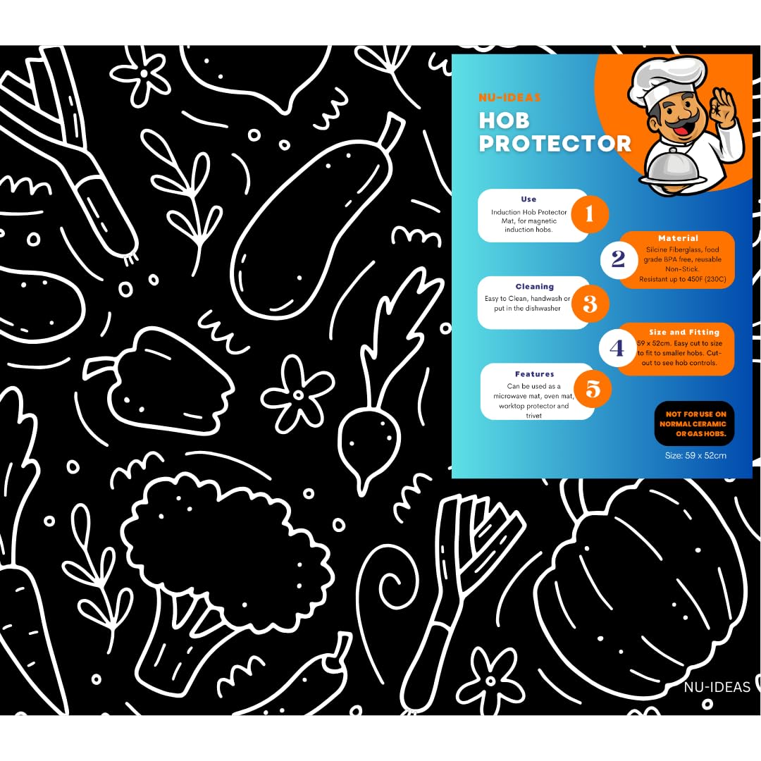 Induction Hob Protector Mat Prevents Scratches & Scuffs Cuts to Size Heat Resistant