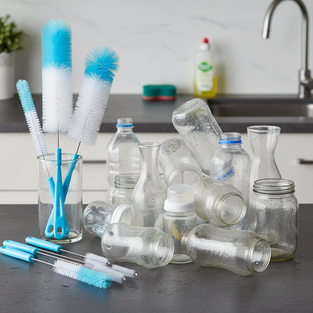 8-Piece Bottle Brush Set – Multi-Size Cleaning Brushes for Glasses, Wine, Kettles, Bottles & Test Tubes.