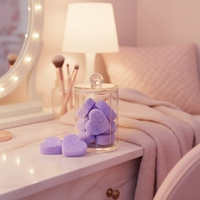 Heart-Shaped Compressed Face Sponges & Holder – Eye Make Up Remover, Reusable Qty 100 Pcs