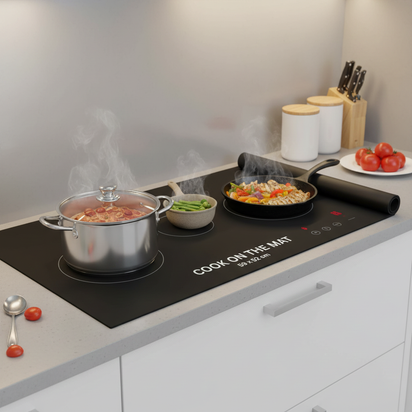 Induction Hob Protector Mat Prevents Scratches & Scuffs Cuts to Size Heat Resistant
