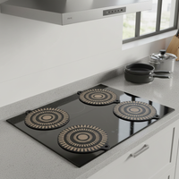 NU-IDEAS Induction Hob Protector Mats Round Trivets  Fibreglass Heat Resistant 4 Pcs