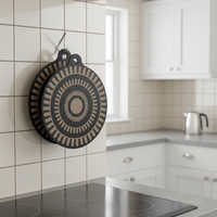 NU-IDEAS Induction Hob Protector Mats Round Trivets  Fibreglass Heat Resistant 4 Pcs