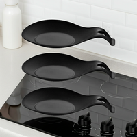 NU-IDEAS Silicone Spoon Rest Holder Set of 3 – Heat-Resistant Kitchen Utensil Rests