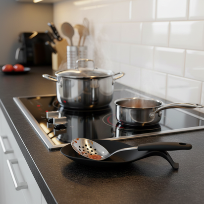 NU-IDEAS Silicone Spoon Rest Holder Set of 3 – Heat-Resistant Kitchen Utensil Rests