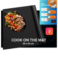 Nu-ideas Induction hob protector mat 59x52cm silicone fibre black