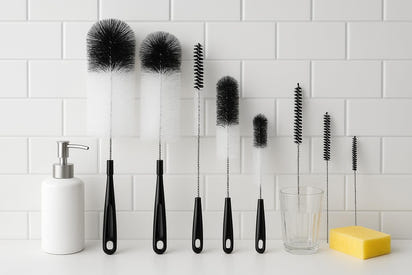 8-Piece Bottle Brush Set – Multi-Size Cleaning Brushes for Glasses, Wine, Kettles, Bottles & Test Tubes.