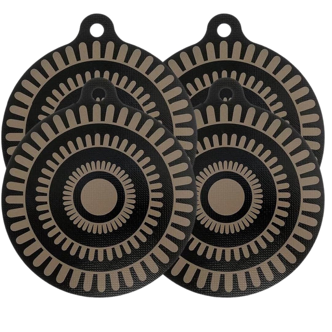 NU-IDEAS Induction Hob Protector Mats Round Trivets  Fibreglass Heat Resistant 4 Pcs