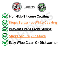 NU-IDEAS Induction Hob Protector Mats Round Trivets  Fibreglass Heat Resistant 4 Pcs