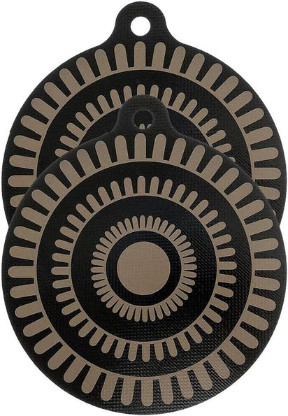 NU-IDEAS Induction Hob Protector Mat - 22cm Round Silicone Mat, Non-Slip, Heat Resistant 2 x Pcs