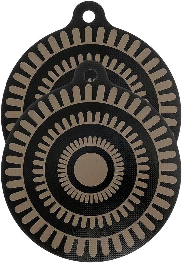 NU-IDEAS Induction Hob Protector Mat - 22cm Round Silicone Mat, Non-Slip, Heat Resistant 2 x Pcs