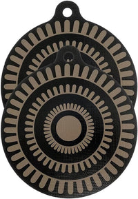 NU-IDEAS Induction Hob Protector Mat - 22cm Round Silicone Mat, Non-Slip, Heat Resistant 2 x Pcs