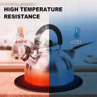 Black Heat-Resistant Silicone Trivets Non-Stick Pot Holders, Easy to Clean 7 inch 4 Pcs